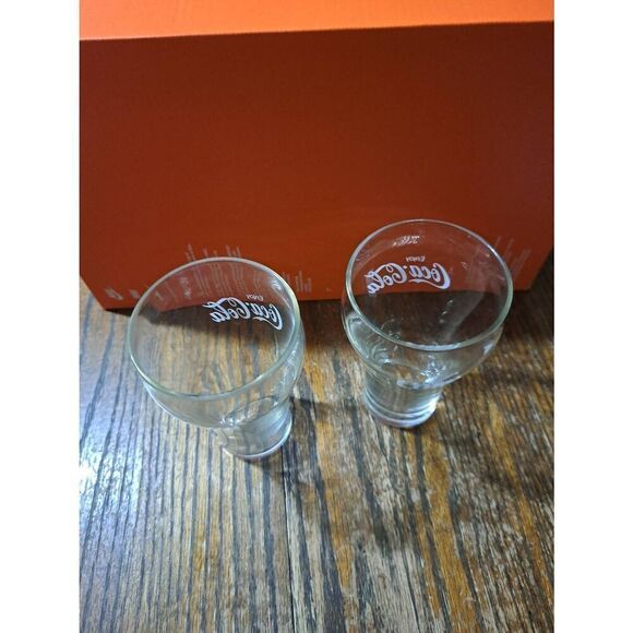 Vintage Set 2 Coca Cola Glasses Enjoy Coke Coca Cola - Picture 3 of 4